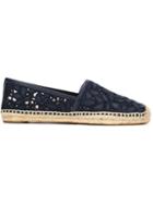 Tory Burch Embroidered Mesh Espadrilles