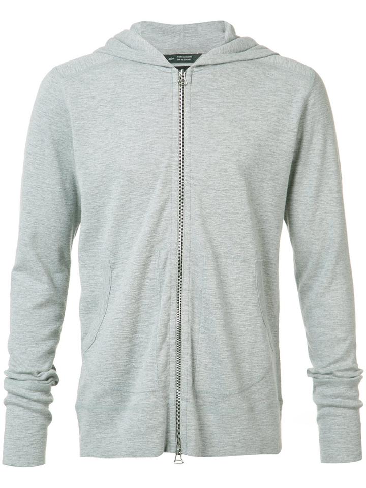Wings+horns Zipped Hoody, Men's, Size: Small, Grey, Cotton