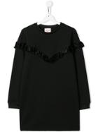 Mariuccia Milano Kids Teen Ruffle-trim Sweater Dress - Black