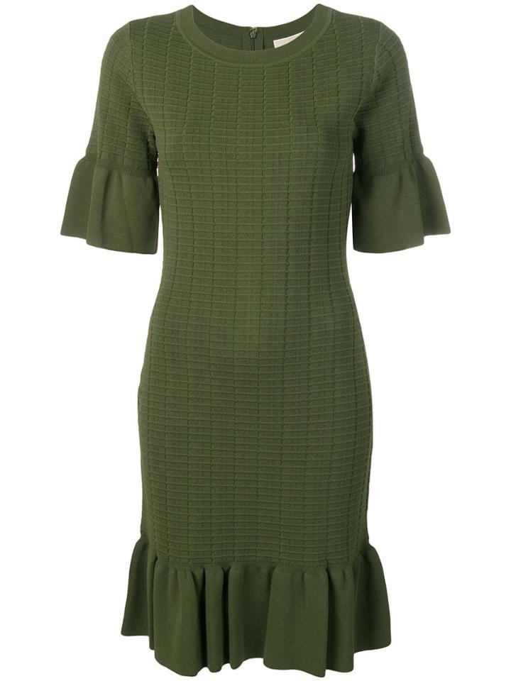Michael Michael Kors Fitted Shortsleeved Dress - Green