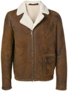 Salvatore Santoro Shearling Leather Jacket - Brown