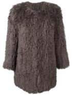 Ravn Classic Fur Coat, Women's, Size: 36, Brown, Lamb Fur