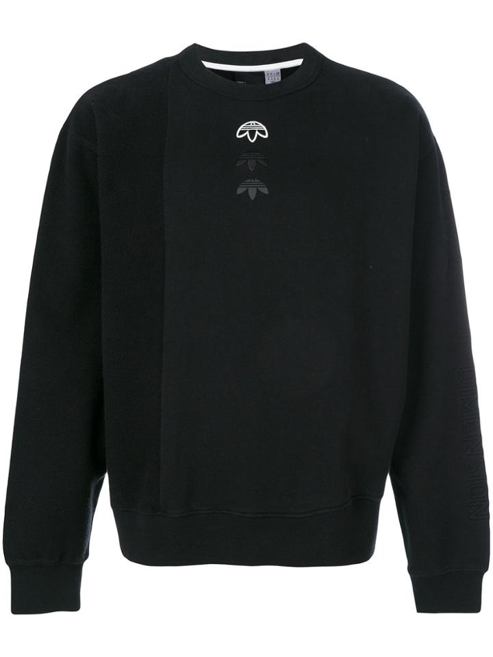 Adidas Originals By Alexander Wang Embroidered Logo Sweatshirt - Black