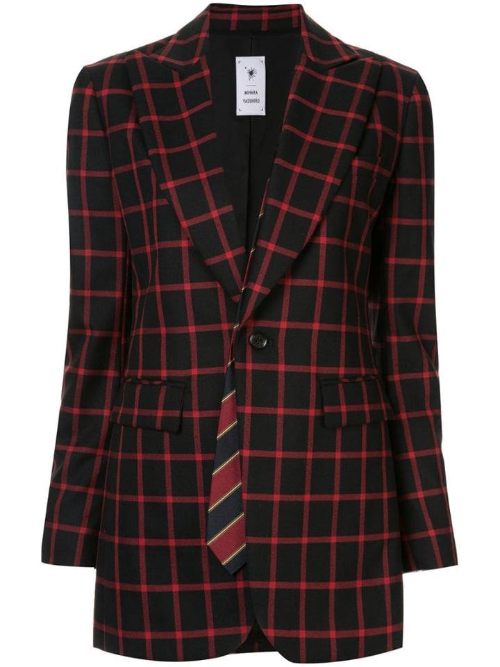 Maison Mihara Yasuhiro Classic Check Blazer - Black