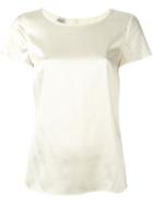 Armani Collezioni Stretch Silk T-shirt, Women's, Size: 44, Nude/neutrals, Silk/spandex/elastane