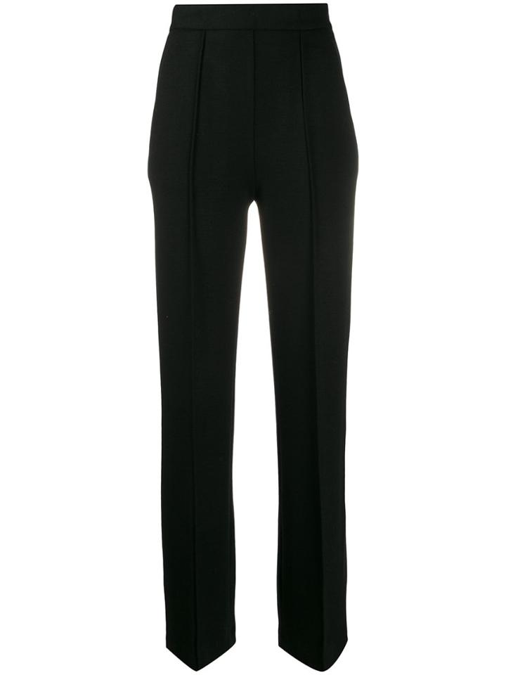 Harris Wharf London Colour Block Cropped Trousers - Black