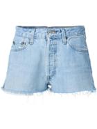 Re/done Mid-rise Denim (blue) Shorts, Women's, Size: 27, Acetate