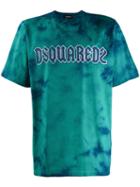 Dsquared2 Logo Tie-dye T-shirt - Blue