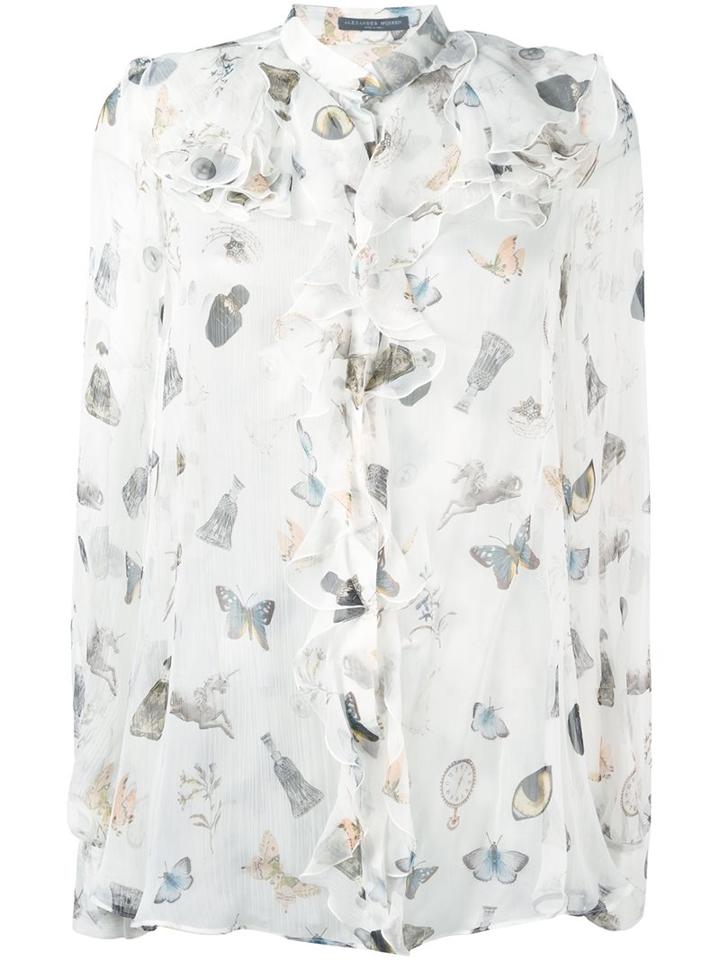 Alexander Mcqueen Ruffled Printed Shirt