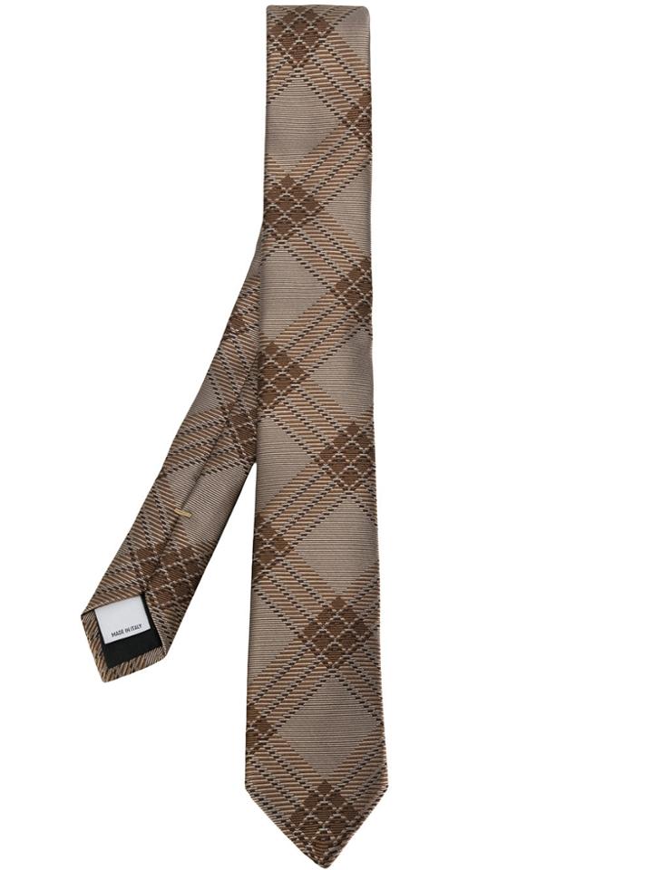 Valentino Valentino Garavani Embroidered Tie - Brown