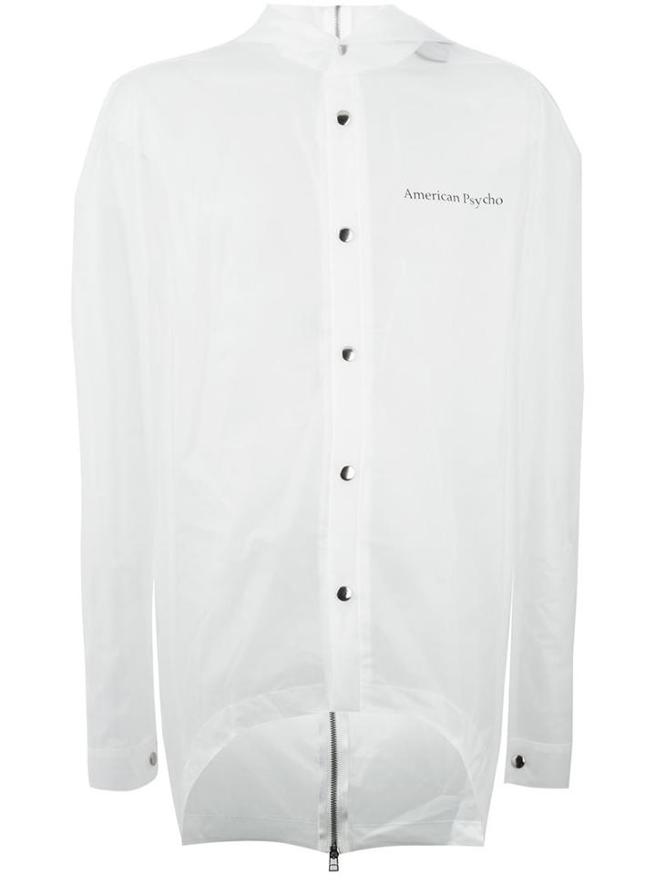 Hood By Air Buttoned Sheer Jacket, Men's, Size: Medium, Nude/neutrals, Polyurethane