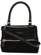 Givenchy Small Pandora Tote, Women's, Black, Cotton/suede/leather