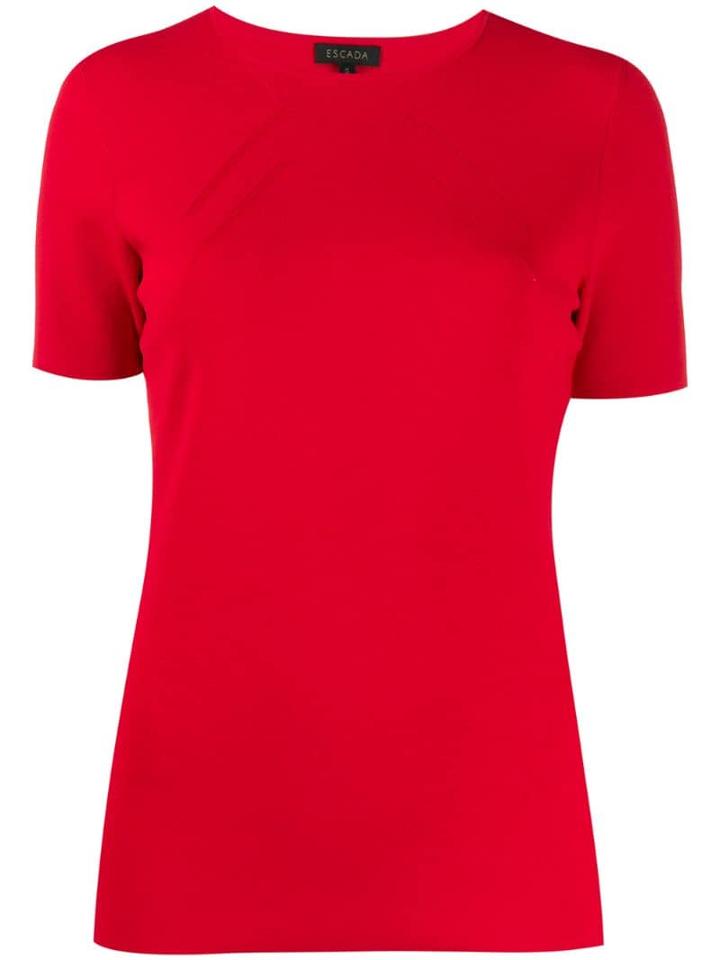 Escada Slim Fit Knitted Top - Red