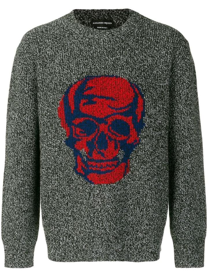 Alexander Mcqueen Skull-motif Jumper - Grey