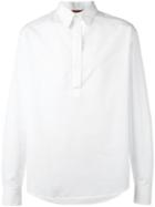 Barena Half Button Placket Shirt, Men's, Size: 50, White, Cotton