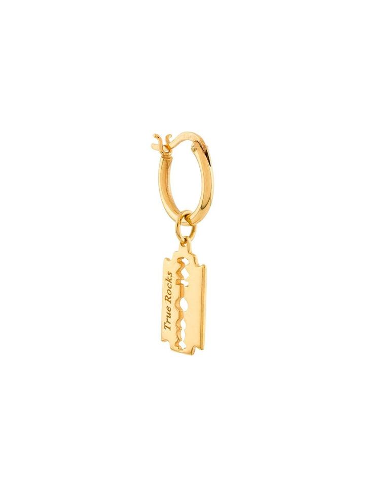 True Rocks Razor Hoop Earrings - Gold