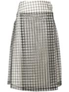 Comme Des Garçons Pre-owned Gingham A-line Skirt - Black