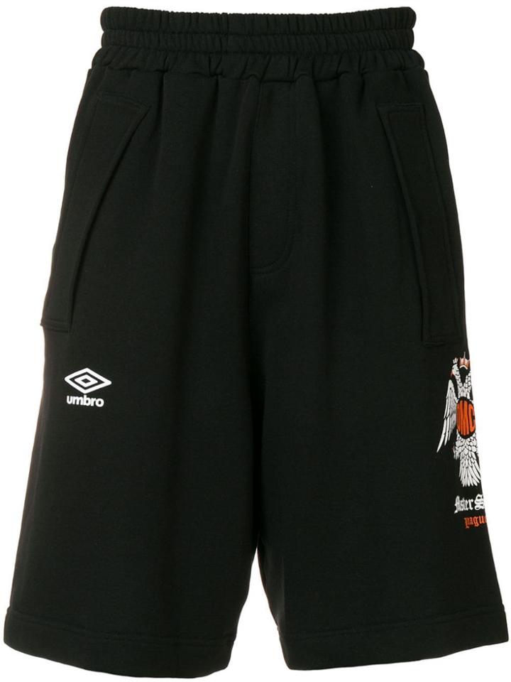 Omc Leader Print Track Shorts - Black