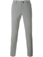 Incotex Pleated Skinny Chinos, Men's, Size: 48, Grey, Cotton/spandex/elastane