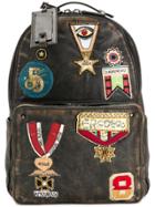 Valentino Valentino Garavani Military Medal Embroidered Backpack -