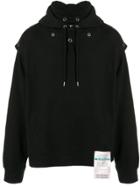 Maison Mihara Yasuhiro Press Stud Fastened Hoodie - Black