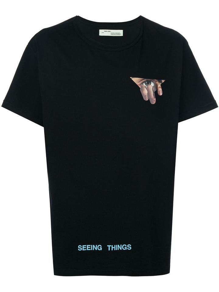 Off-white - Seeing Things T-shirt - Men - Cotton - Xl, Black, Cotton