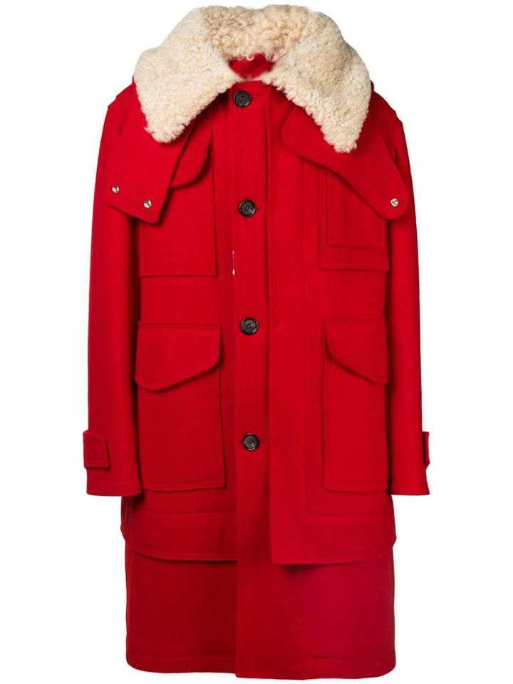 Alexander Mcqueen Duffle Coat - Red