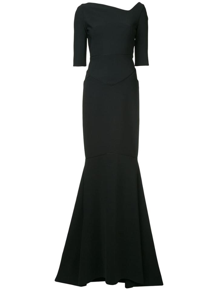 Greta Constantine Shortsleeved Mermaid Dress - Black