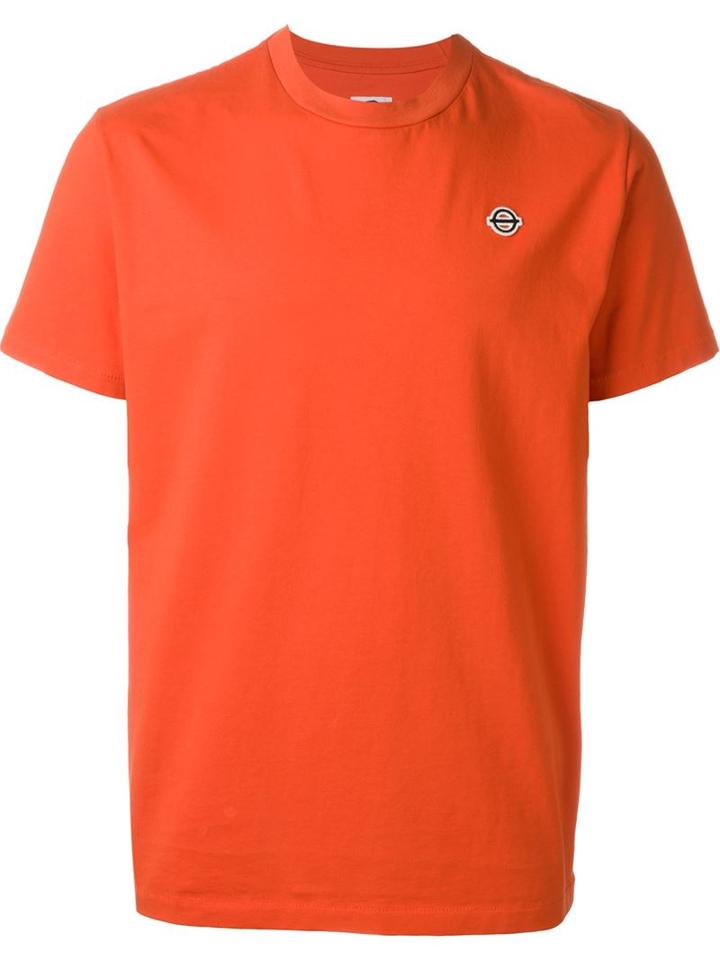 Roundel London Logo Print T-shirt, Men's, Size: M, Red, Cotton
