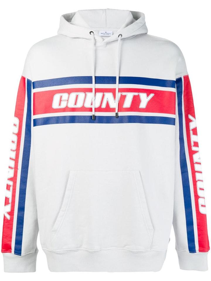 Marcelo Burlon County Of Milan Logo Colour Block Hoodie - Grey