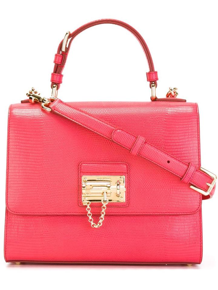 Dolce & Gabbana Small Monica Tote, Women's, Pink/purple, Calf Leather