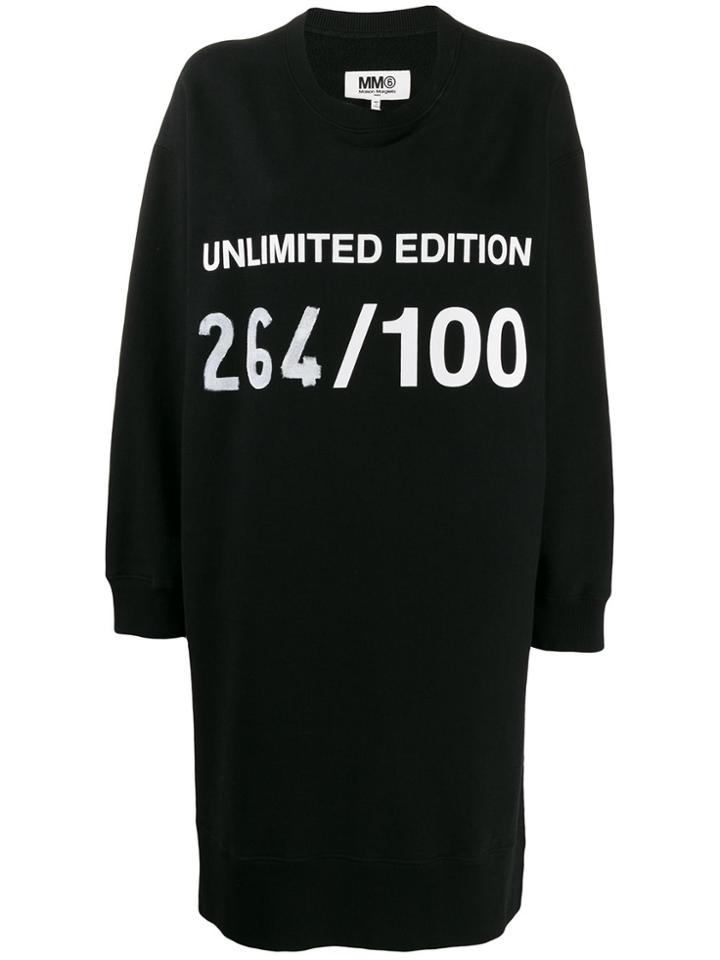 Mm6 Maison Margiela Oversized Unlimited Edition Dress - Black