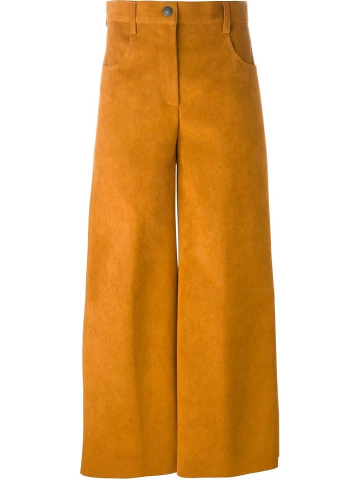 Msgm Faux Suede Culottes, Women's, Size: 44, Brown, Polyester/polyurethane