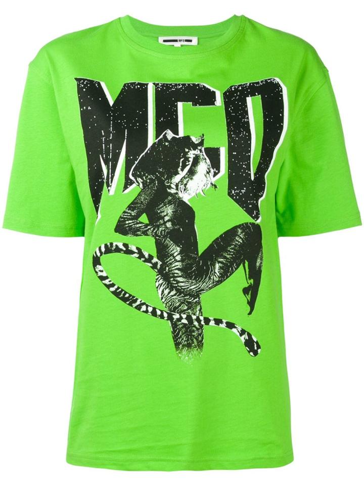 Mcq Alexander Mcqueen Printed Boyfriend T-shirt - Green