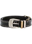 Versace Vintage Medusa Head Studded Belt, Women's, Size: 80, Black