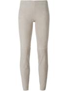 Stouls Jacky Leggings, Women's, Size: L, Grey, Lamb Nubuck Leather/cotton/spandex/elastane