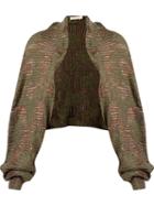 Cecilia Prado Open-front Tricot Blouse, Women's, Size: P, Brown, Acrylic/viscose