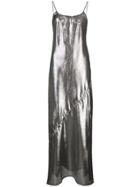 Lisa Marie Fernandez Metallic Effect Sheer Dress - Silver