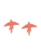 Olgafacesrok Small Bird Earrings - Pink & Purple