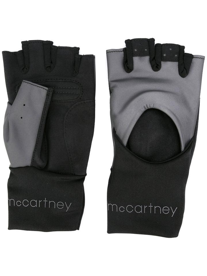 Adidas By Stella Mccartney Fingerless Gloves, Women's, Black, Polyester/polyurethane/polyamide