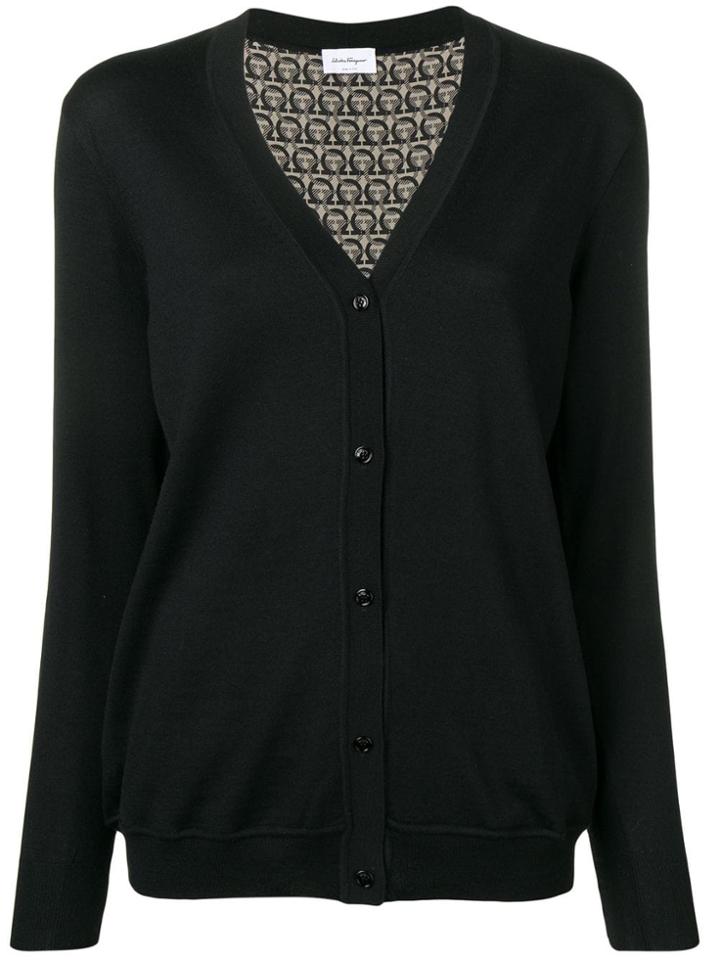 Salvatore Ferragamo Lined Cardigan - Black