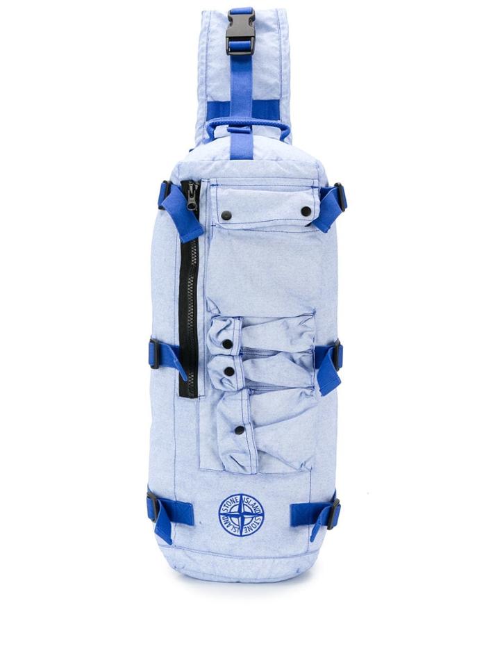Stone Island Multi-patch Sling Backpack - Blue