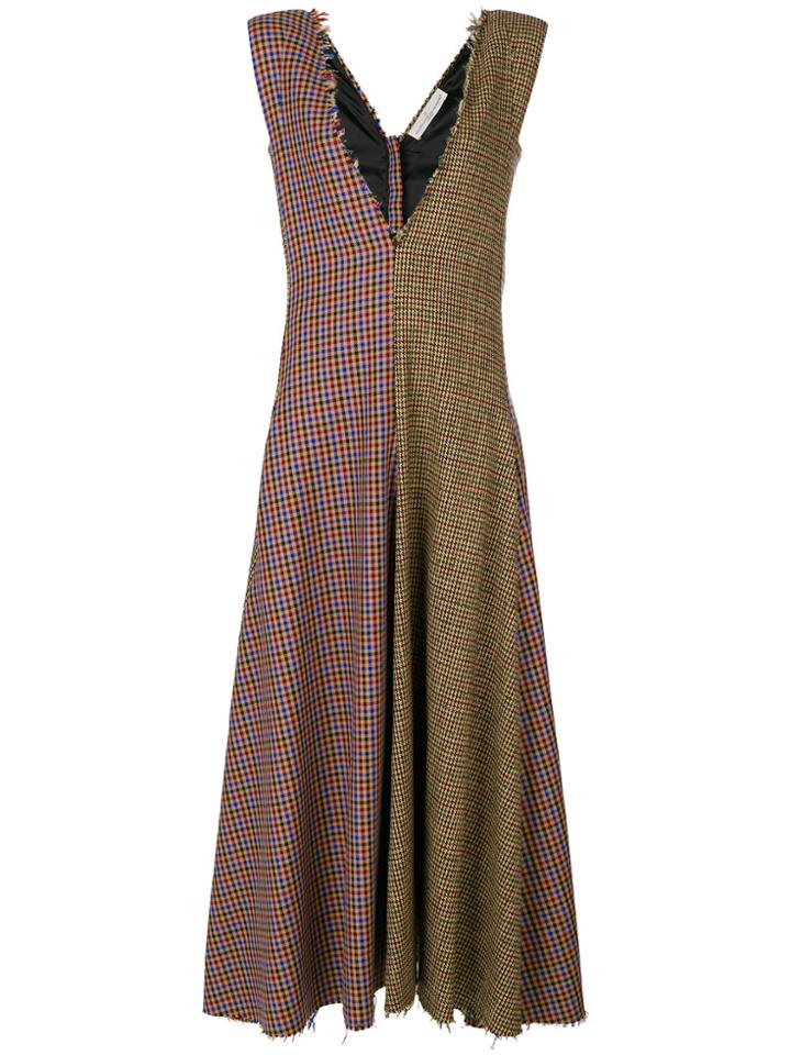 Golden Goose Deluxe Brand Two-tone V-neck Dress - Multicolour