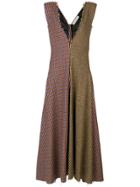 Golden Goose Deluxe Brand Two-tone V-neck Dress - Multicolour