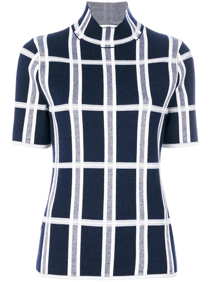 Victoria Beckham Tartan Checked Blouse - Blue