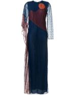 Tory Burch Cecilia Caftan Dress, Women's, Size: 4, Blue, Polyamide/polyester