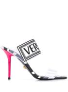 Versace Zebra Print Sandals - Black