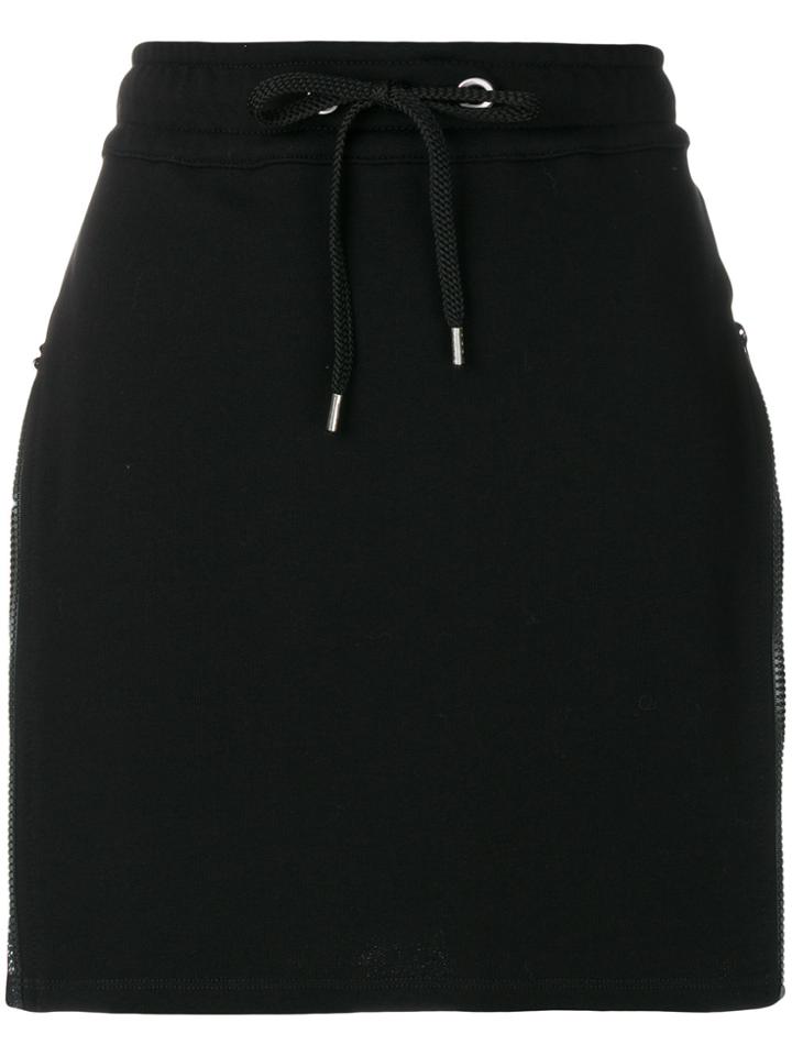 Versus Side Zip Logo Skirt - Black