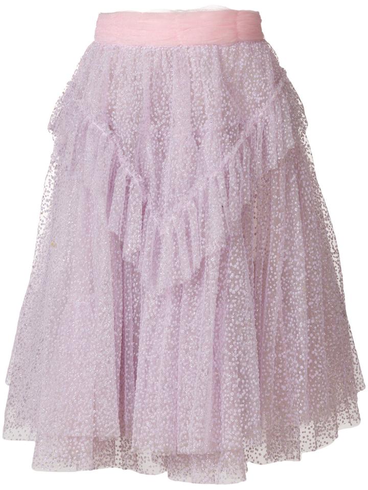 Dsquared2 Layered Tulle Skirt - Pink & Purple