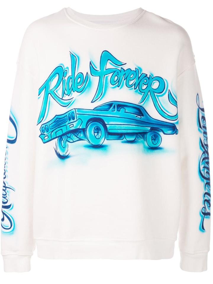 Adaptation Ride Forever Print Sweatshirt - White